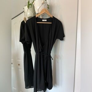 BABATON wrap dress black